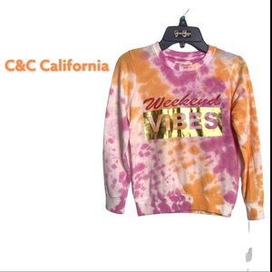 NWT C&C California Gigi Tie-Dyed Sweatshirt